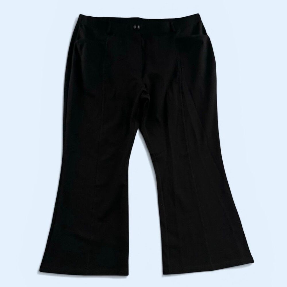 DGD Womens Pants Black Size 3XL Plus High Rise Wide Leg Stretch Rayon Blend